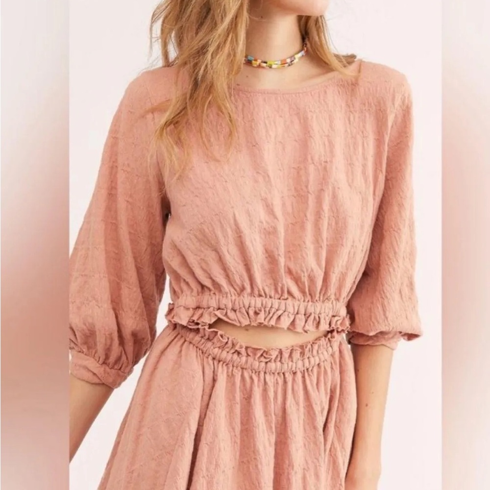 Free People Blush Mini Dress with Cut-Out Detail